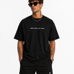 T-Shirt Oversize "Break Hearts, Not Rules."